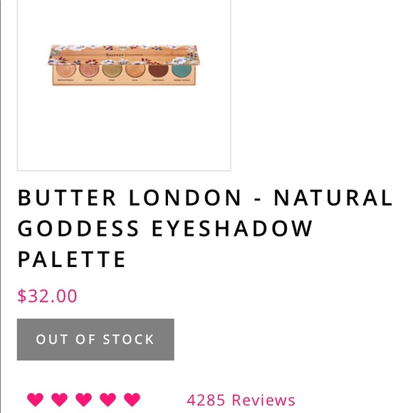 BUTTER LONDON Natural Goddess Eyeshadow Palette💕 - Picture 3 of 7